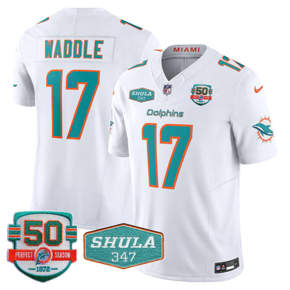 Dolphins Shula 347 Patch Vapor Limited Jersey V2 - All Stitched