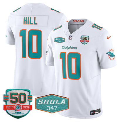 Dolphins Shula 347 Patch Vapor Limited Jersey V2 - All Stitched