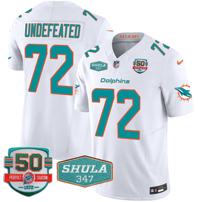 Dolphins Shula 347 Patch Vapor Limited Jersey V2 - All Stitched