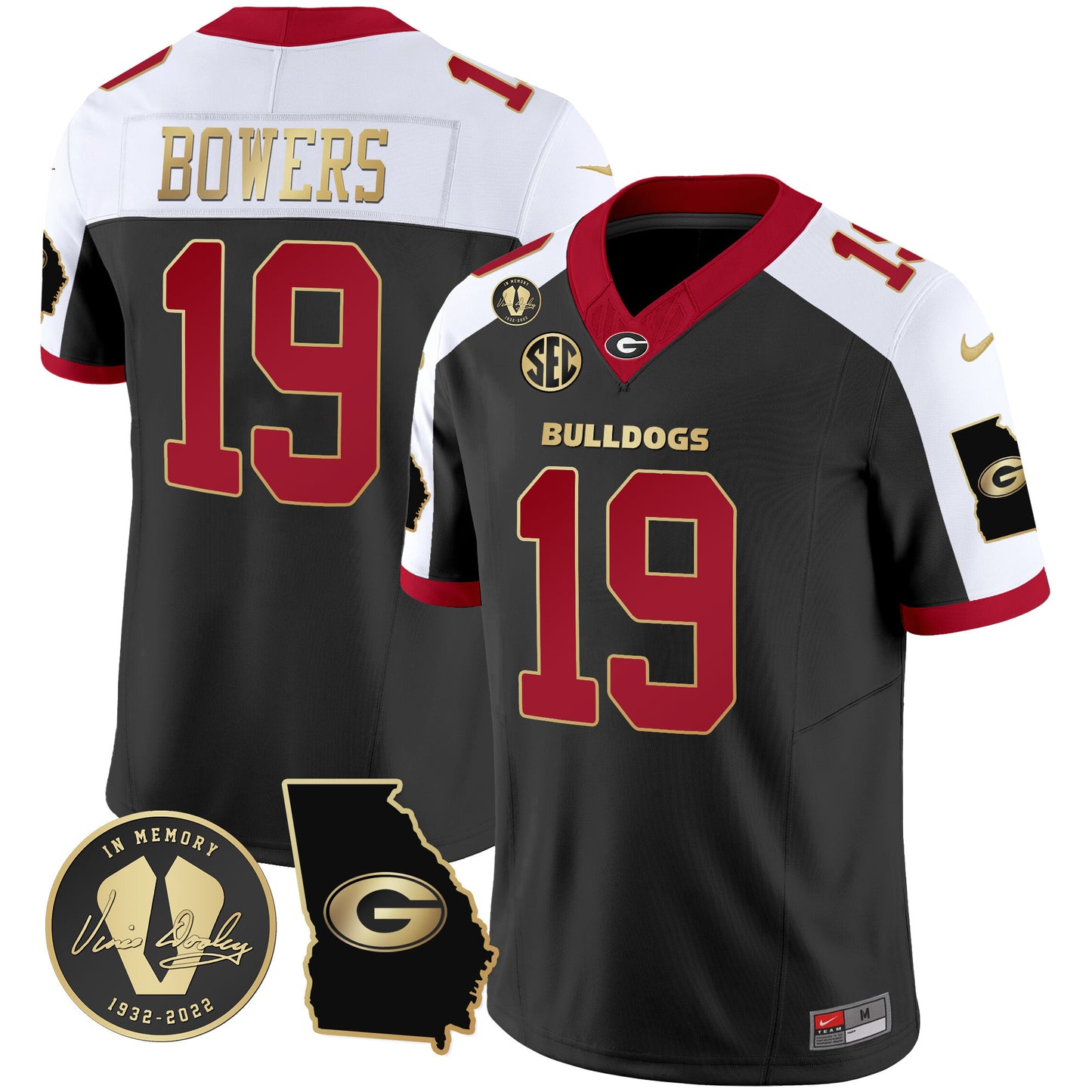 Georgia Bulldogs 2024 Vapor Jersey V3 - Georgia Map - All Stitched