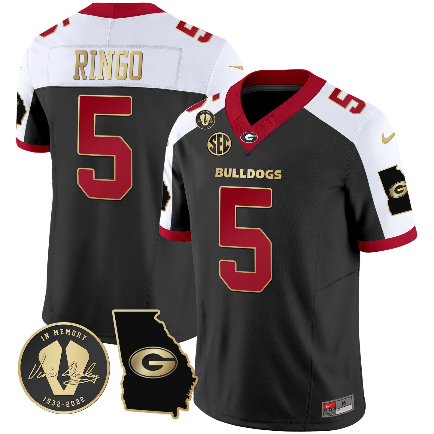 Georgia Bulldogs 2024 Vapor Jersey V3 - Georgia Map - All Stitched