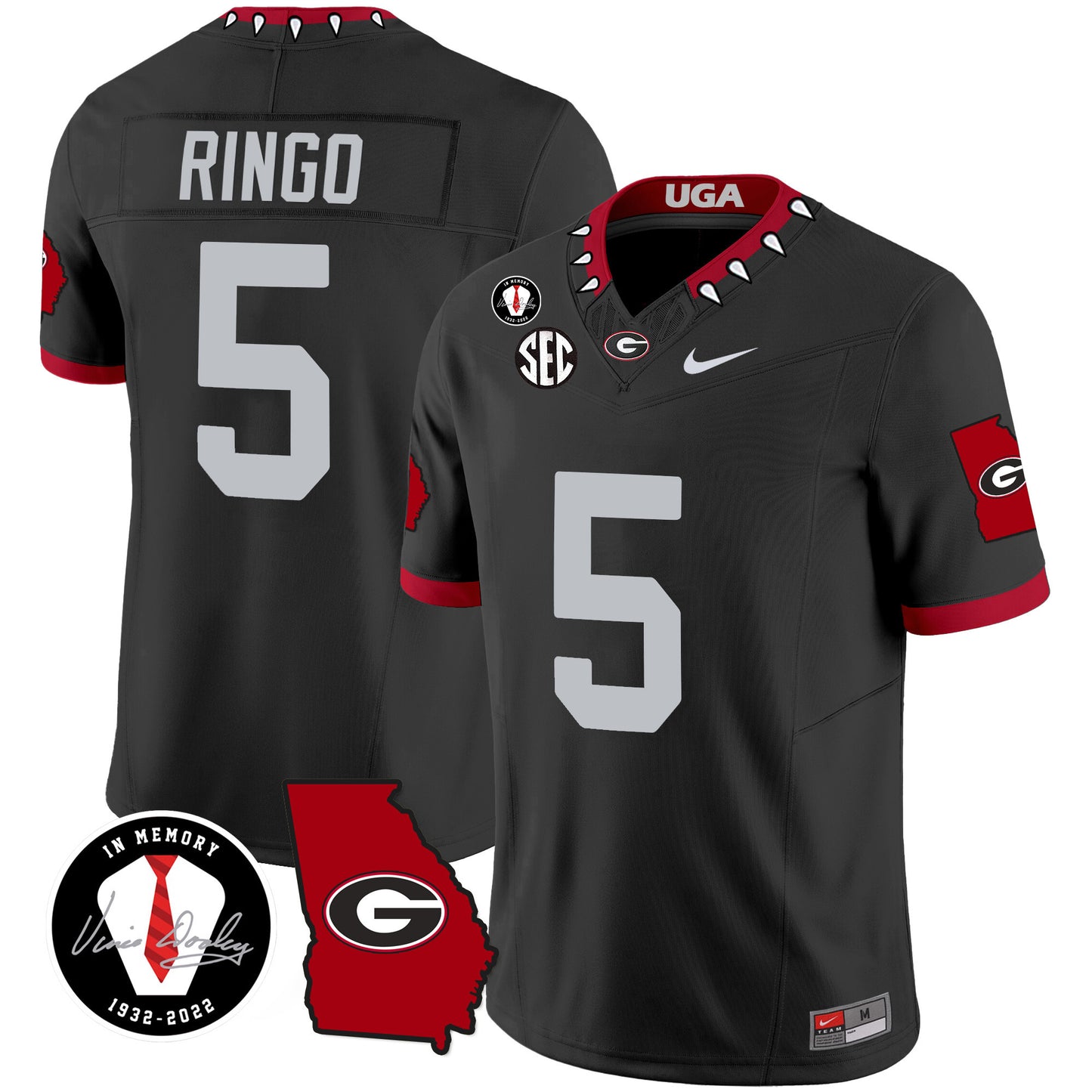 Georgia Bulldogs 2024 Vapor Jersey V3 - Georgia Map - All Stitched