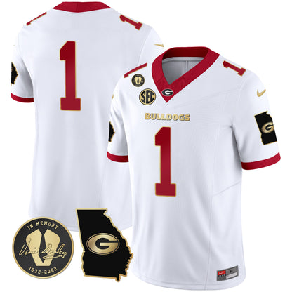 Georgia Bulldogs 2024 Vapor Jersey V3 - Georgia Map - All Stitched