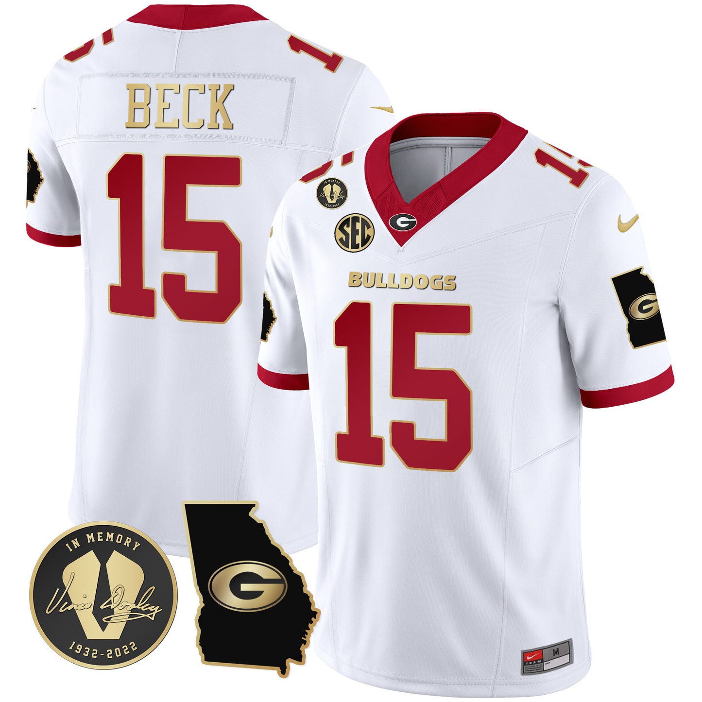 Georgia Bulldogs 2024 Vapor Jersey V3 - Georgia Map - All Stitched