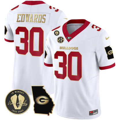 Georgia Bulldogs 2024 Vapor Jersey V3 - Georgia Map - All Stitched