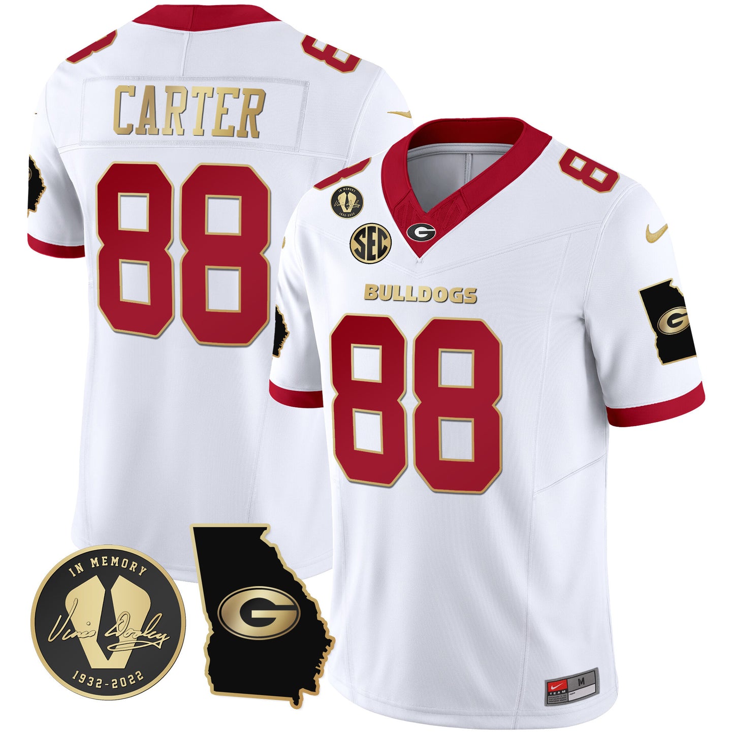 Georgia Bulldogs 2024 Vapor Jersey V3 - Georgia Map - All Stitched