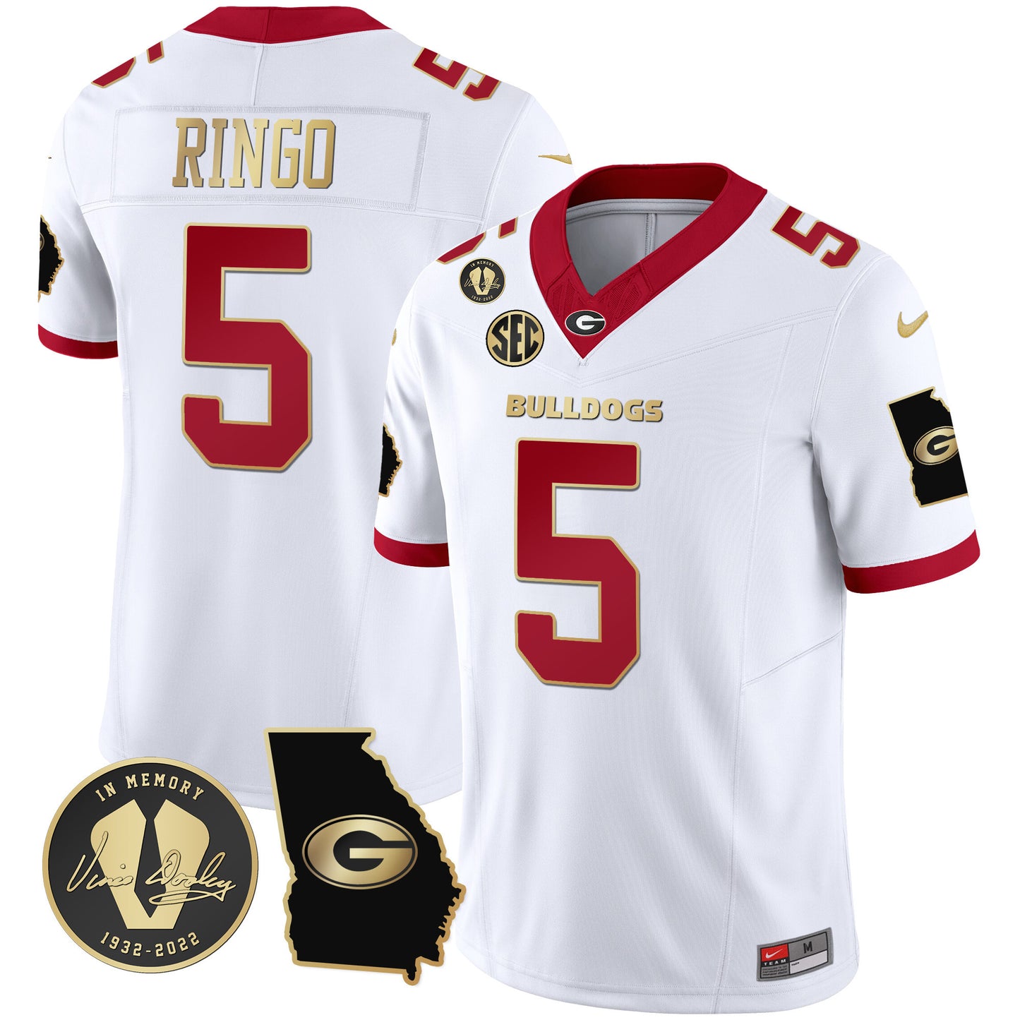 Georgia Bulldogs 2024 Vapor Jersey V3 - Georgia Map - All Stitched