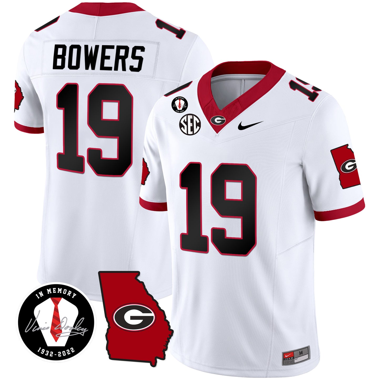 Georgia Bulldogs 2024 Vapor Jersey V3 - Georgia Map - All Stitched