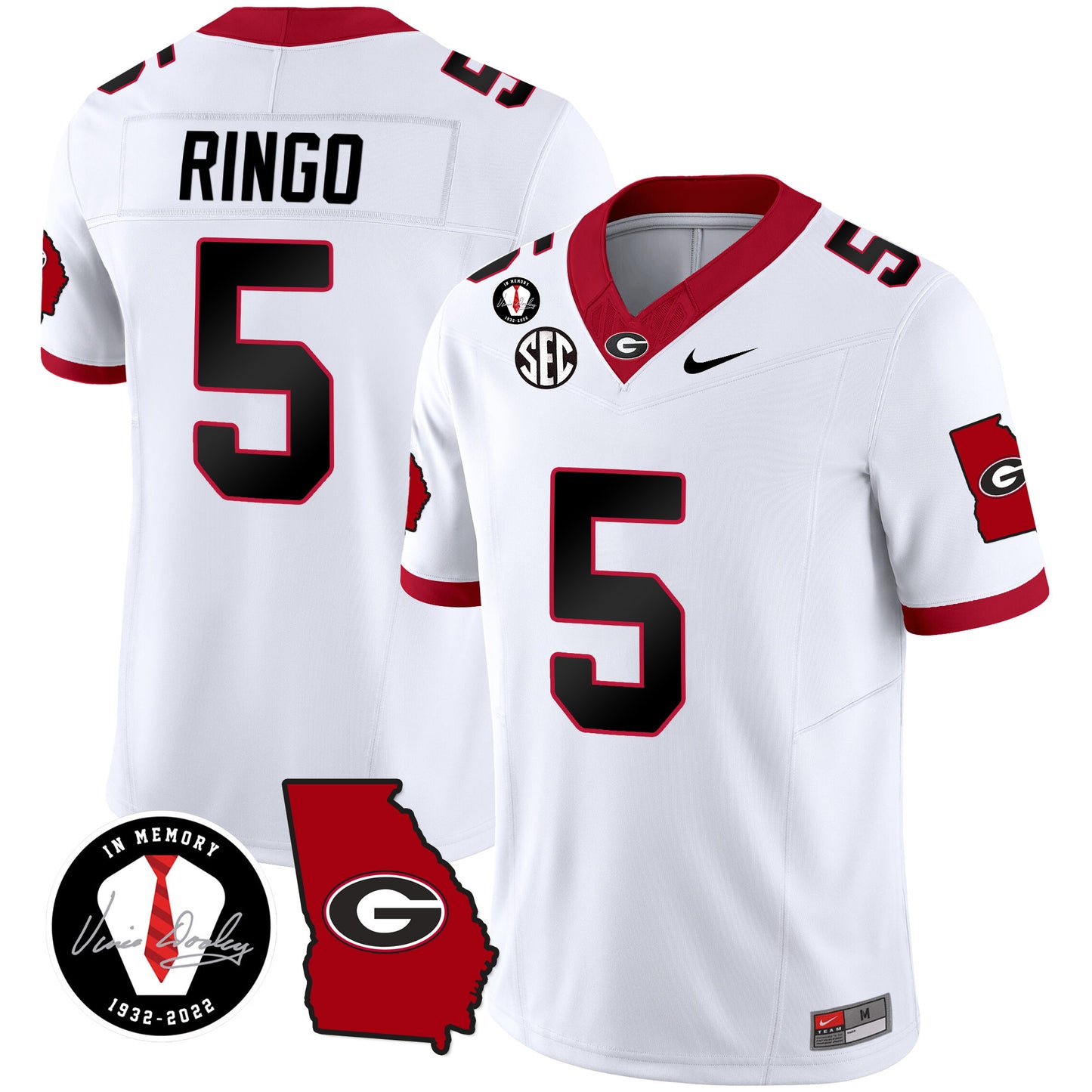 Georgia Bulldogs 2024 Vapor Jersey V3 - Georgia Map - All Stitched