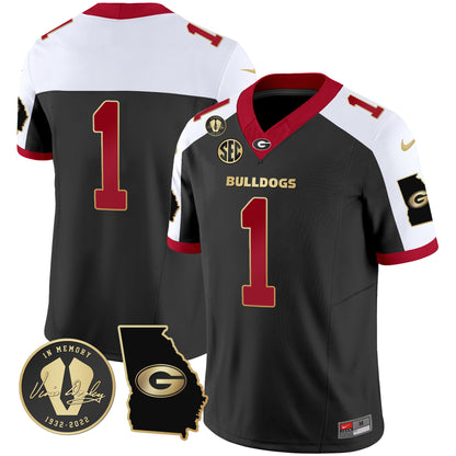 Georgia Bulldogs 2024 Vapor Jersey V3 - Georgia Map - All Stitched