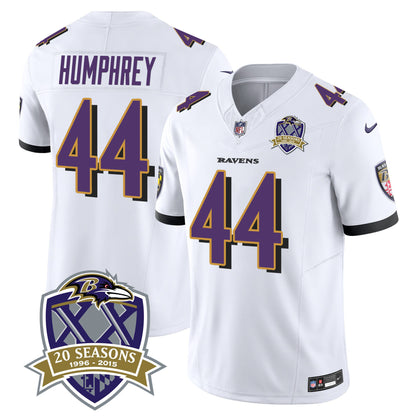 Ravens 20th Season Patch Vapor Limited Jersey - All Stitched