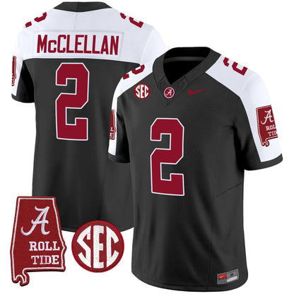 Alabama Crimson Tide Vapor Limited Jersey V3 - Alabama Map - All Stitched