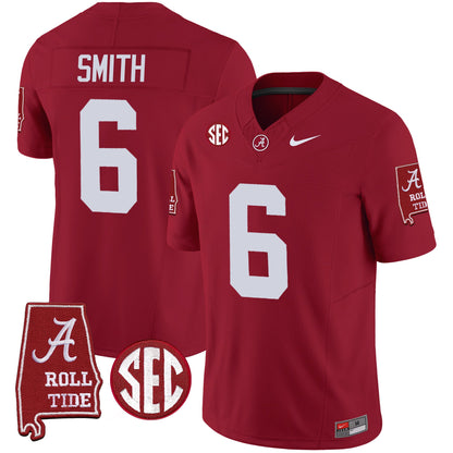 Alabama Crimson Tide Vapor Limited Jersey V3 - Alabama Map - All Stitched