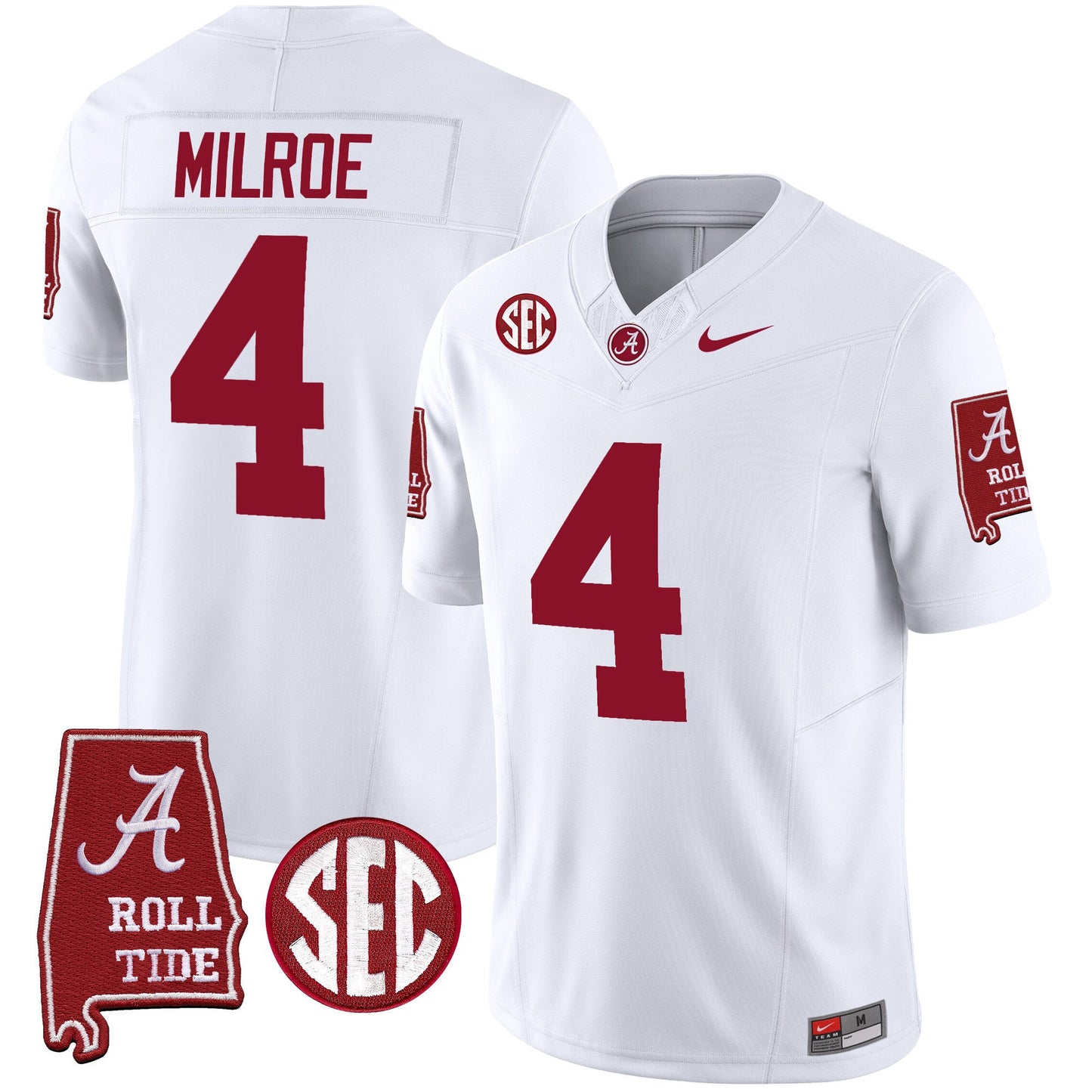 Alabama Crimson Tide Vapor Limited Jersey V3 - Alabama Map - All Stitched