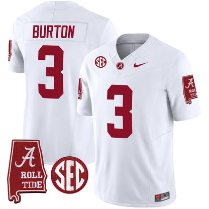 Alabama Crimson Tide Vapor Limited Jersey V3 - Alabama Map - All Stitched