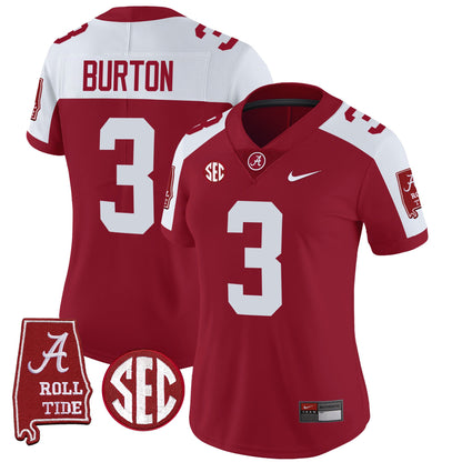 Women's Alabama Crimson Tide Vapor Limited Jersey V3 - Alabama Map - All Stitched