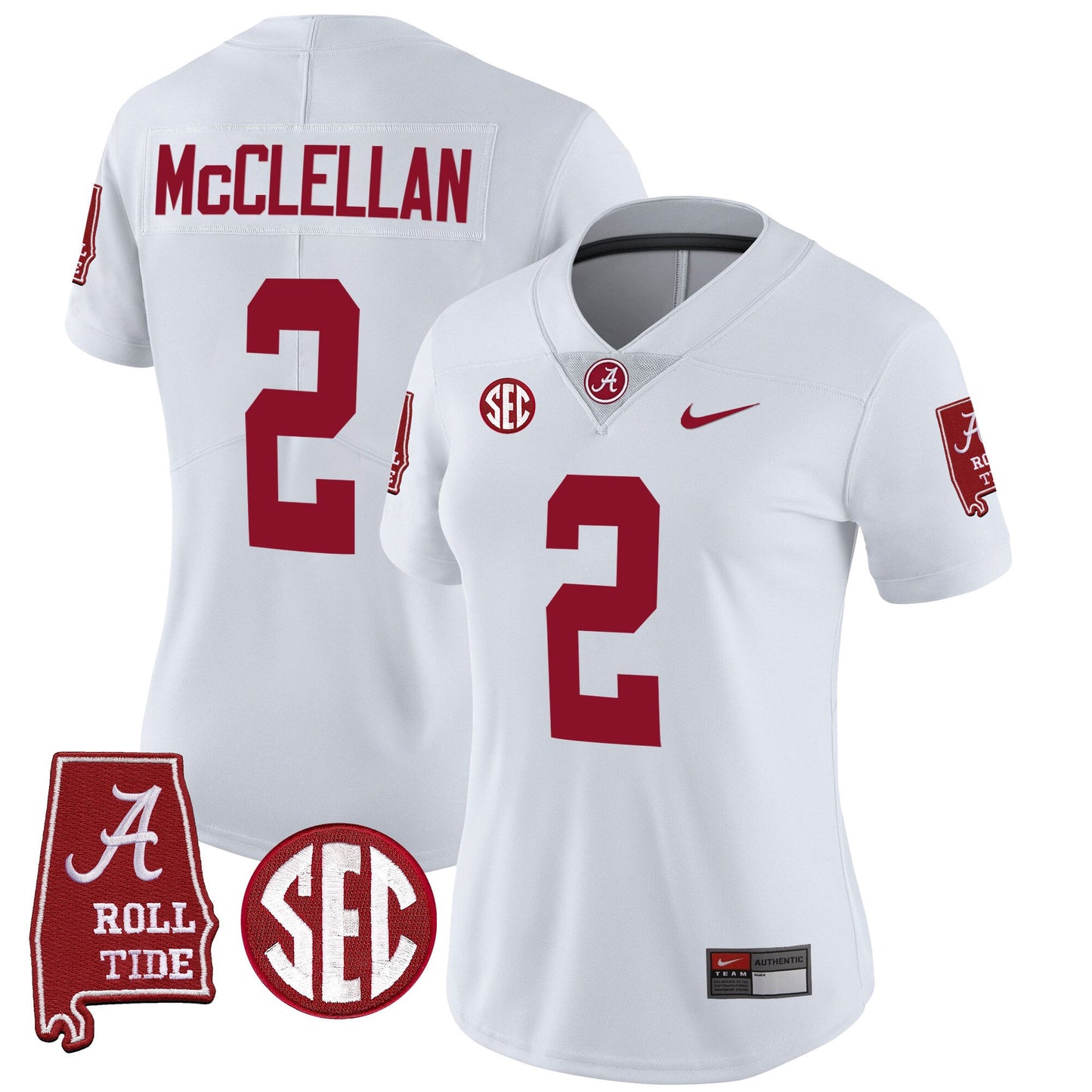 Women's Alabama Crimson Tide Vapor Limited Jersey V3 - Alabama Map - All Stitched