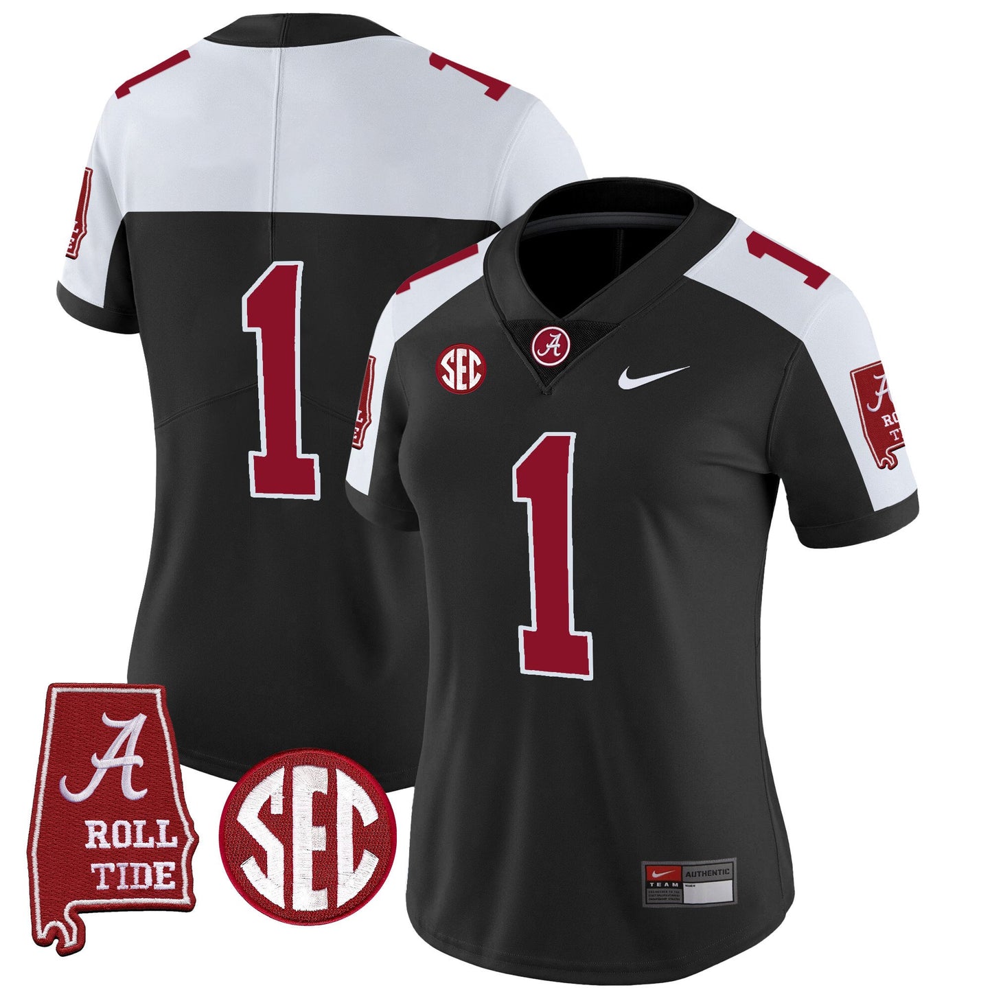 Women's Alabama Crimson Tide Vapor Limited Jersey V3 - Alabama Map - All Stitched