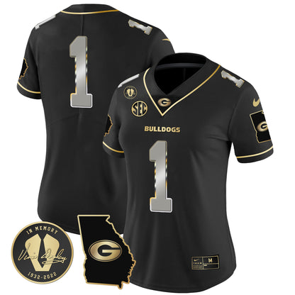 Women's Georgia Bulldogs 2024 Vapor Jersey V3 - Georgia Map - All Stitched