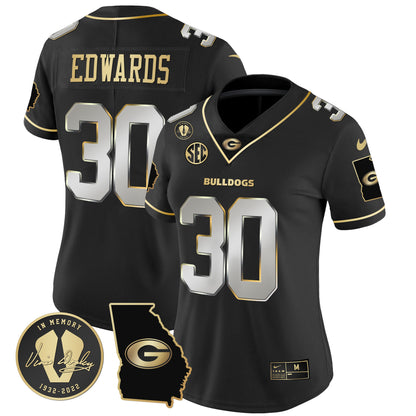 Women's Georgia Bulldogs 2024 Vapor Jersey V3 - Georgia Map - All Stitched