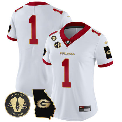 Women's Georgia Bulldogs 2024 Vapor Jersey V3 - Georgia Map - All Stitched