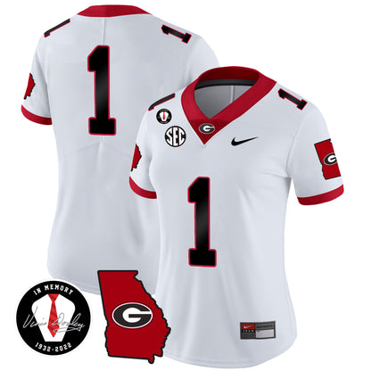 Women's Georgia Bulldogs 2024 Vapor Jersey V3 - Georgia Map - All Stitched