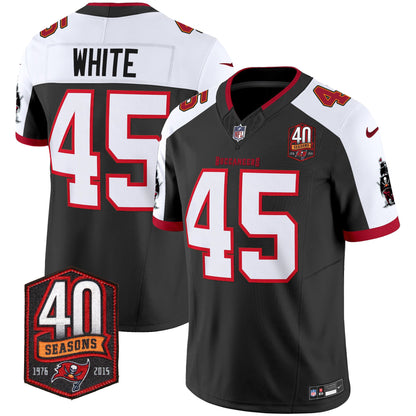 Buccaneers 40th Season Patch Vapor Limited Jersey - All Stitched