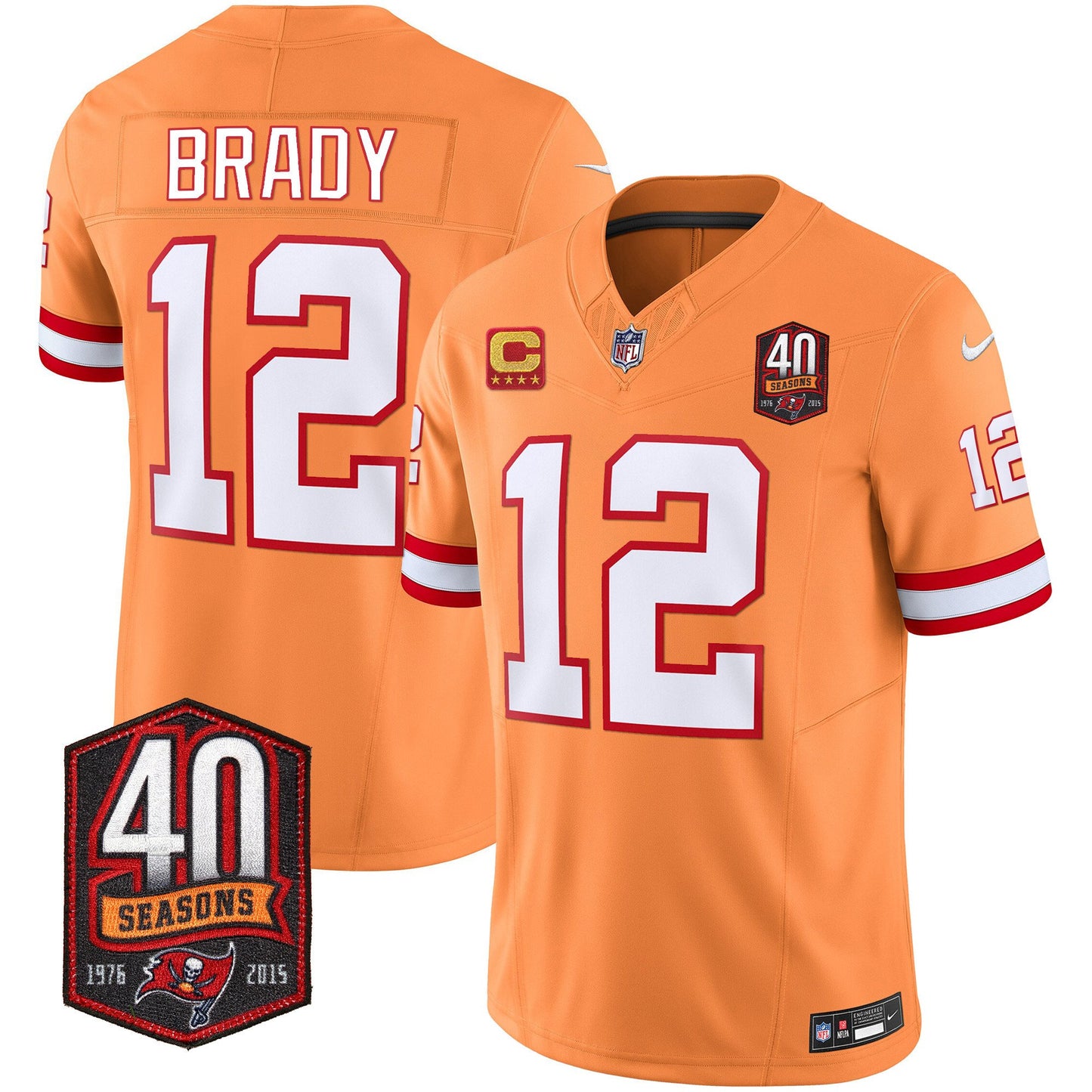 Buccaneers 40th Season Patch Vapor Limited Jersey - All Stitched