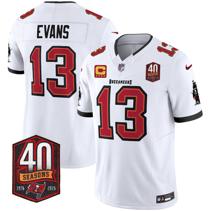 Buccaneers 40th Season Patch Vapor Limited Jersey - All Stitched