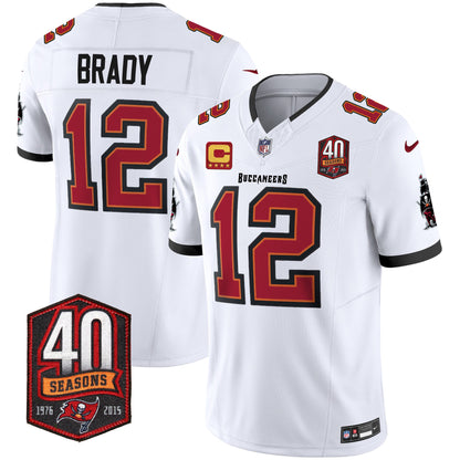 Buccaneers 40th Season Patch Vapor Limited Jersey - All Stitched