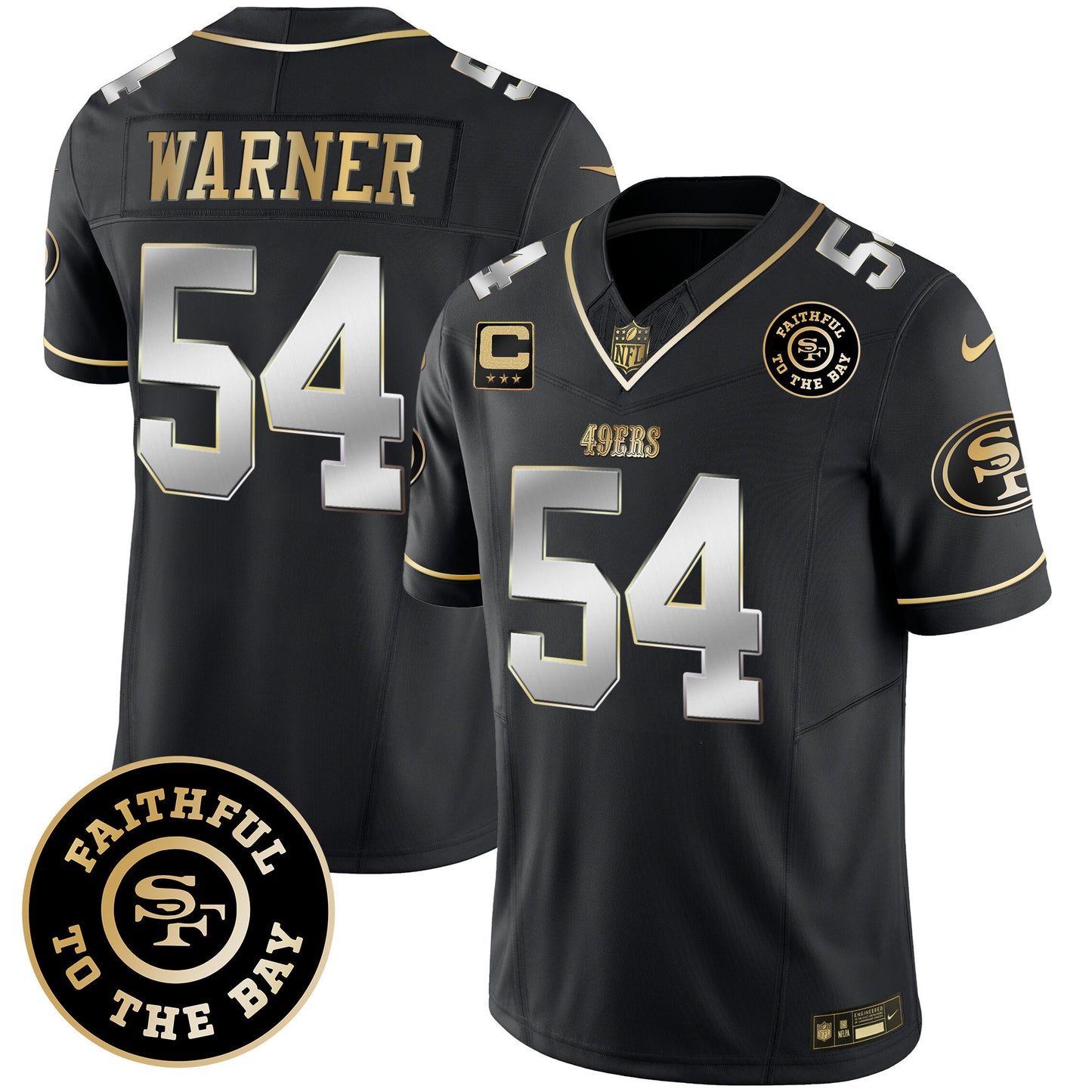 49ers Faithful To The Bay Patch Vapor Limited Jersey V7 - All Stitched