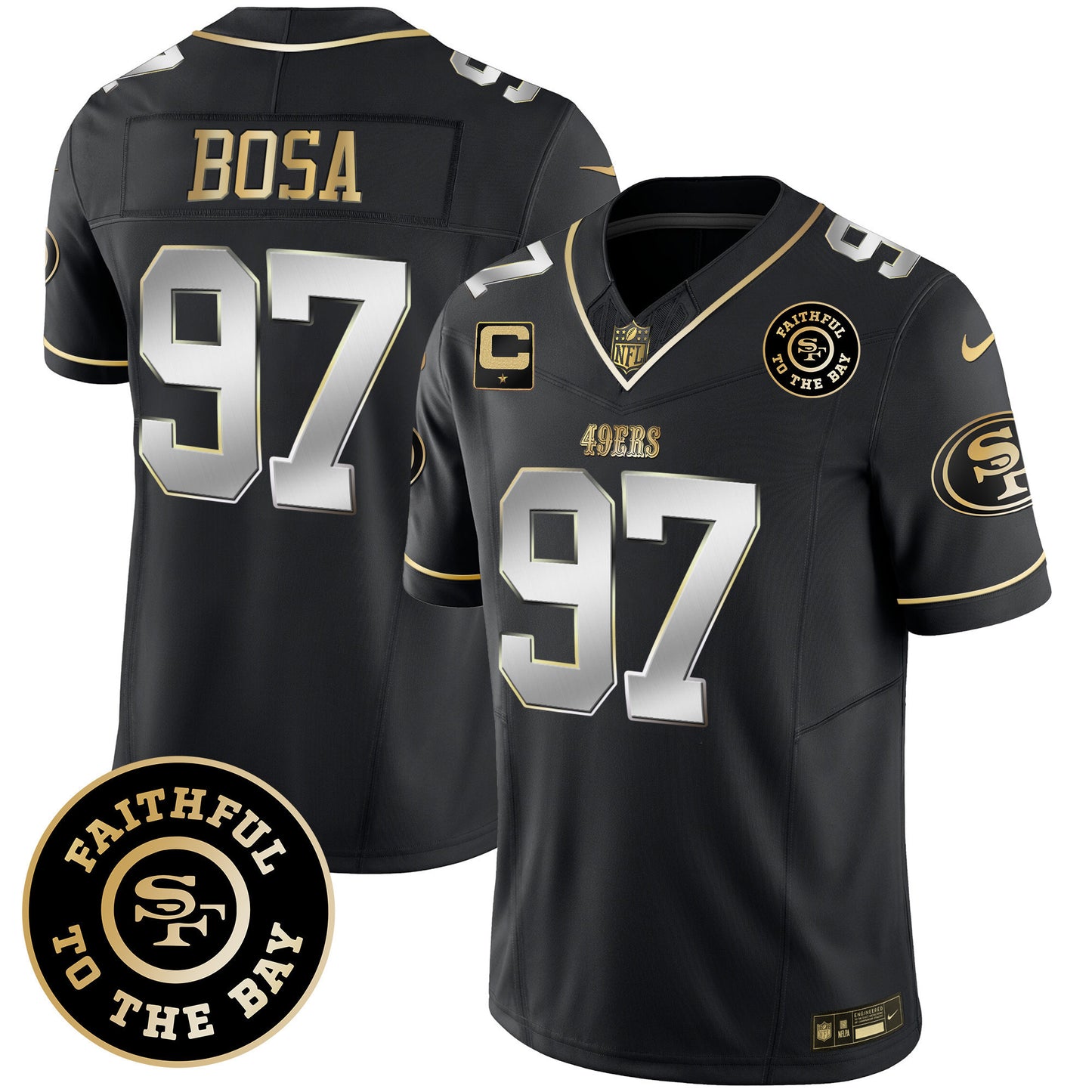 49ers Faithful To The Bay Patch Vapor Limited Jersey V7 - All Stitched