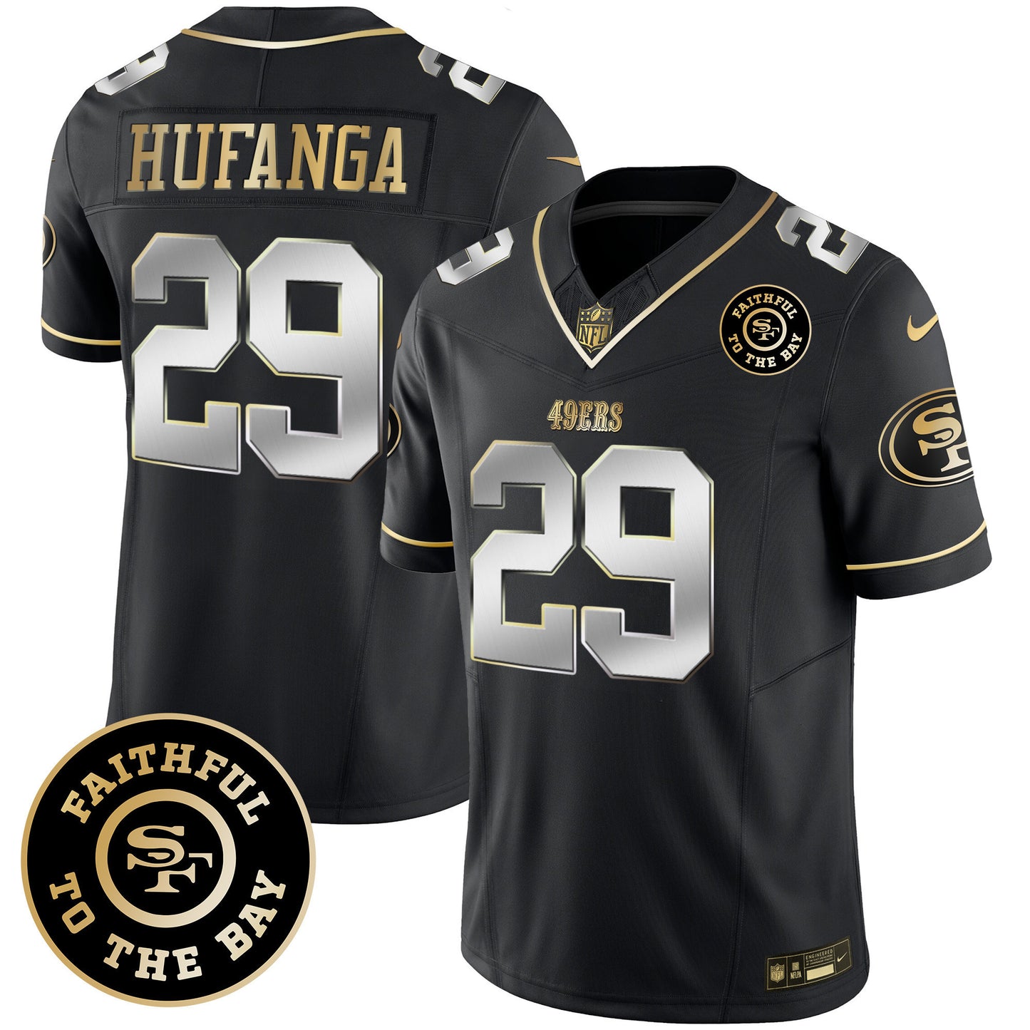 49ers Faithful To The Bay Patch Vapor Limited Jersey V7 - All Stitched