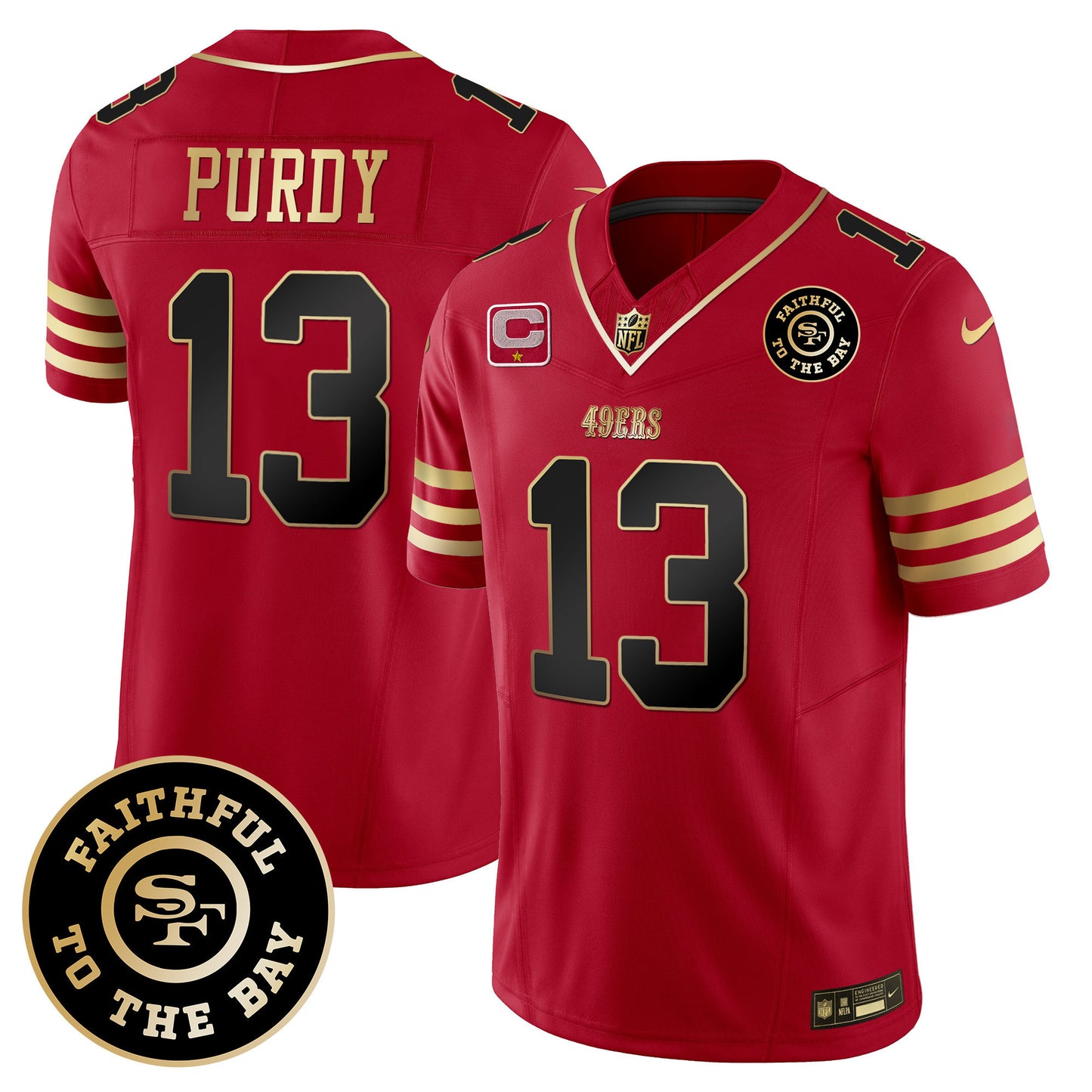 49ers Faithful To The Bay Patch Vapor Limited Jersey V7 - All Stitched