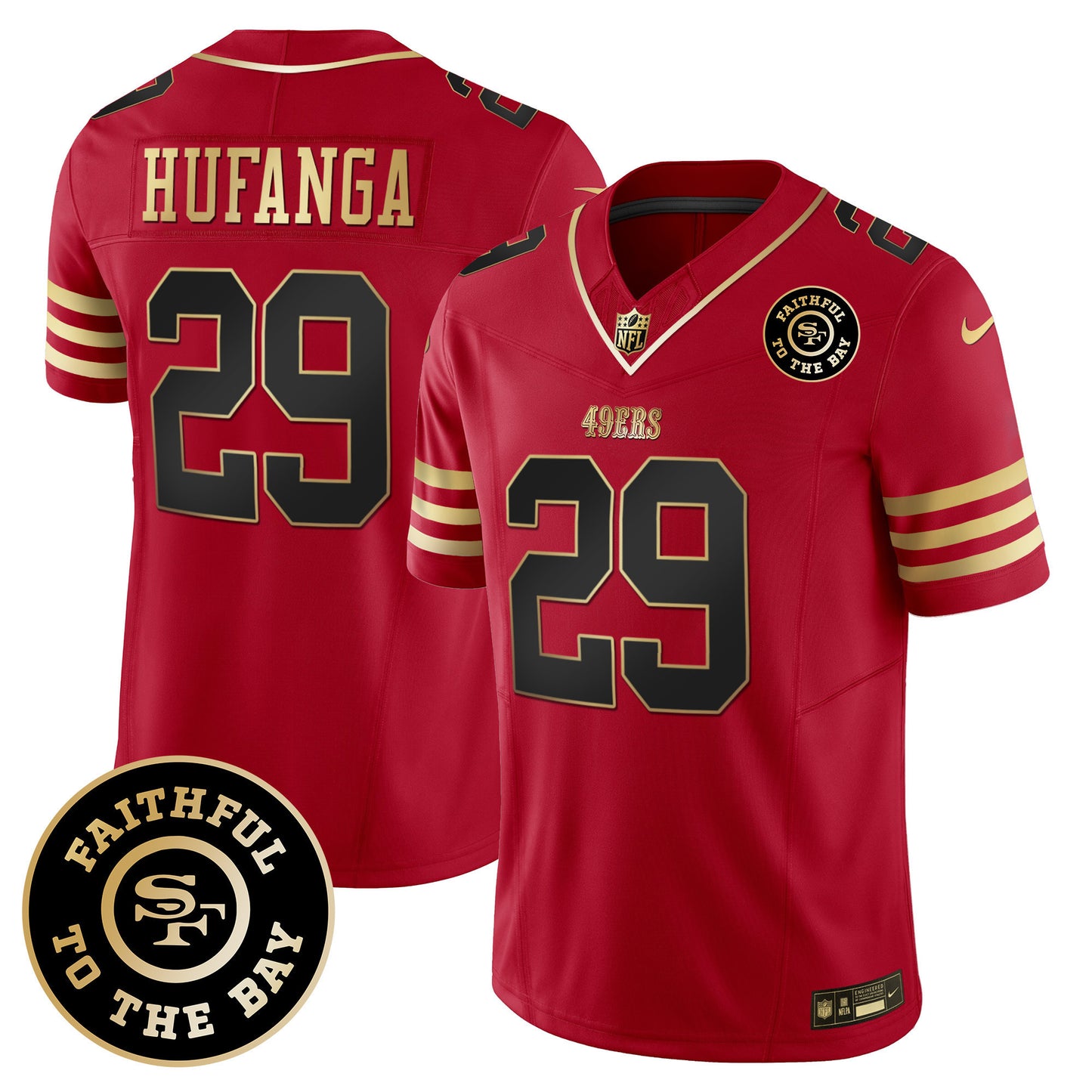 49ers Faithful To The Bay Patch Vapor Limited Jersey V7 - All Stitched