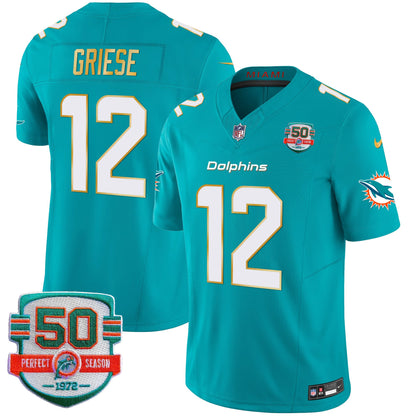 Dolphins Gold Trim Vapor Limited Jersey - All Stitched