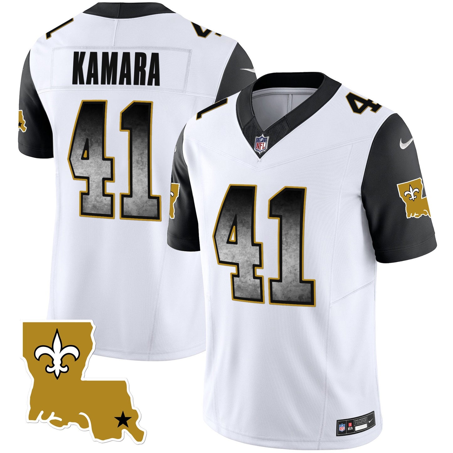 Saints 1987 Legacy Arch Smoke Jersey - All Stitched