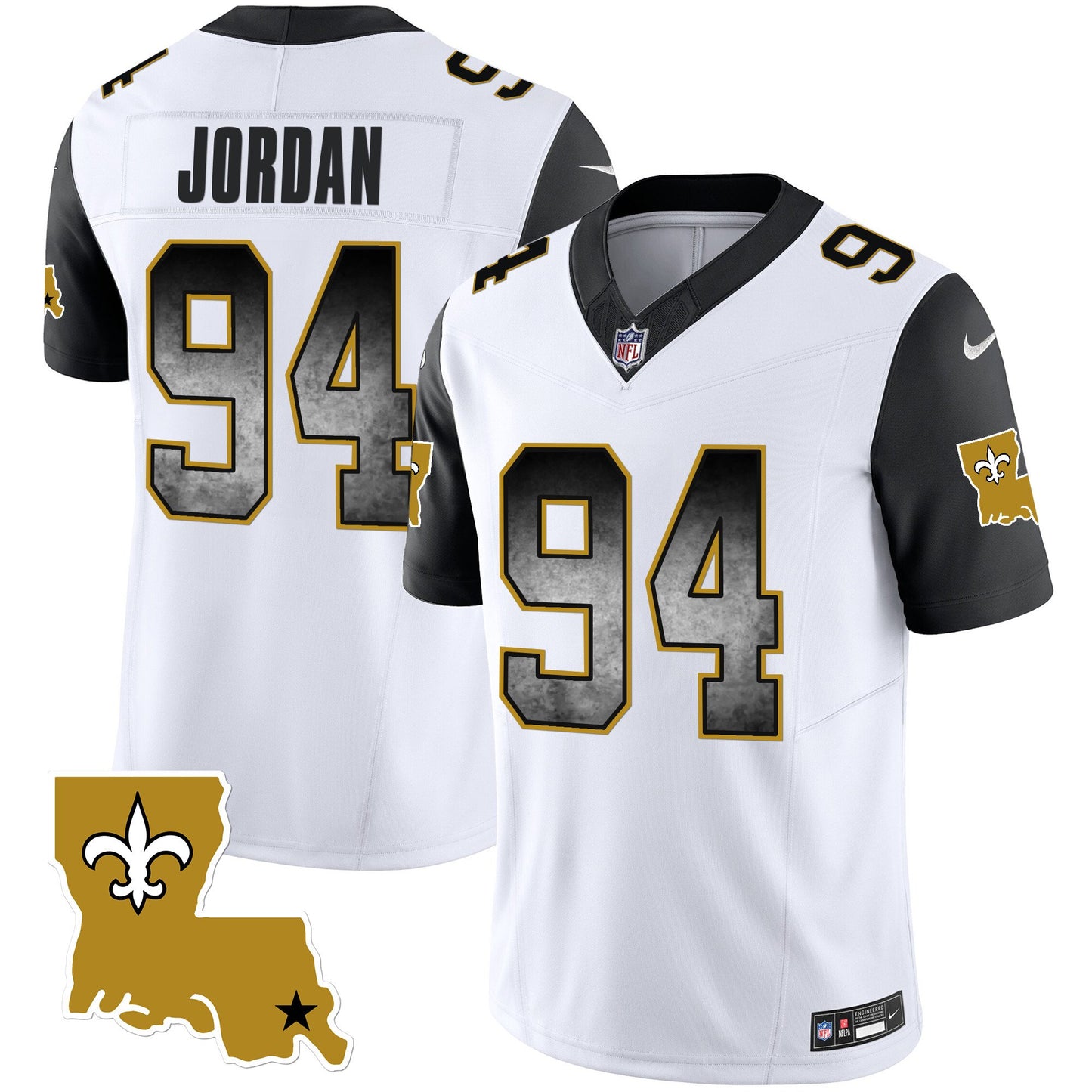 Saints 1987 Legacy Arch Smoke Jersey - All Stitched