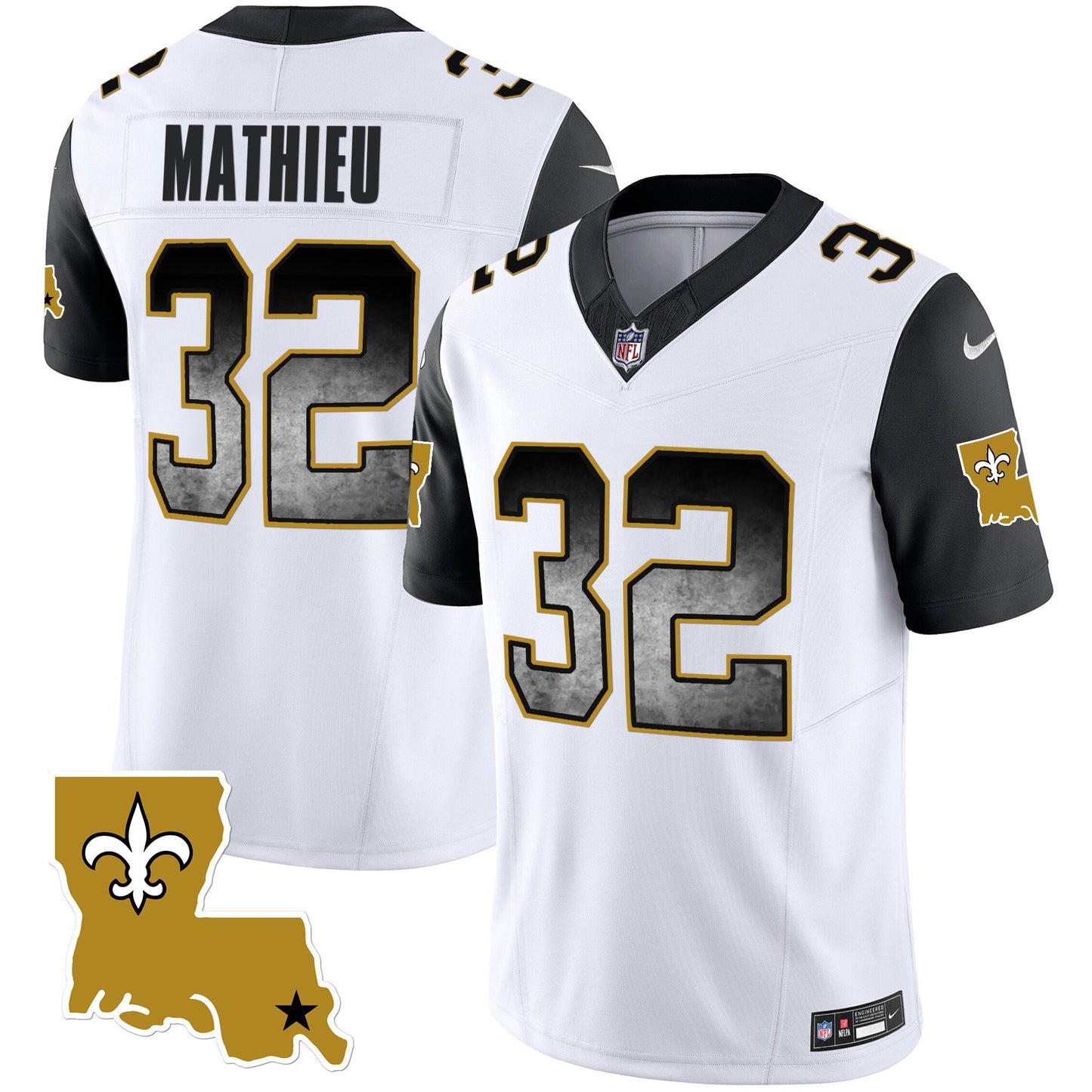 Saints 1987 Legacy Arch Smoke Jersey - All Stitched