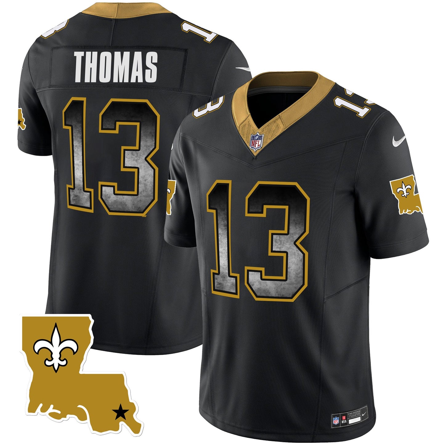 Saints 1987 Legacy Arch Smoke Jersey - All Stitched