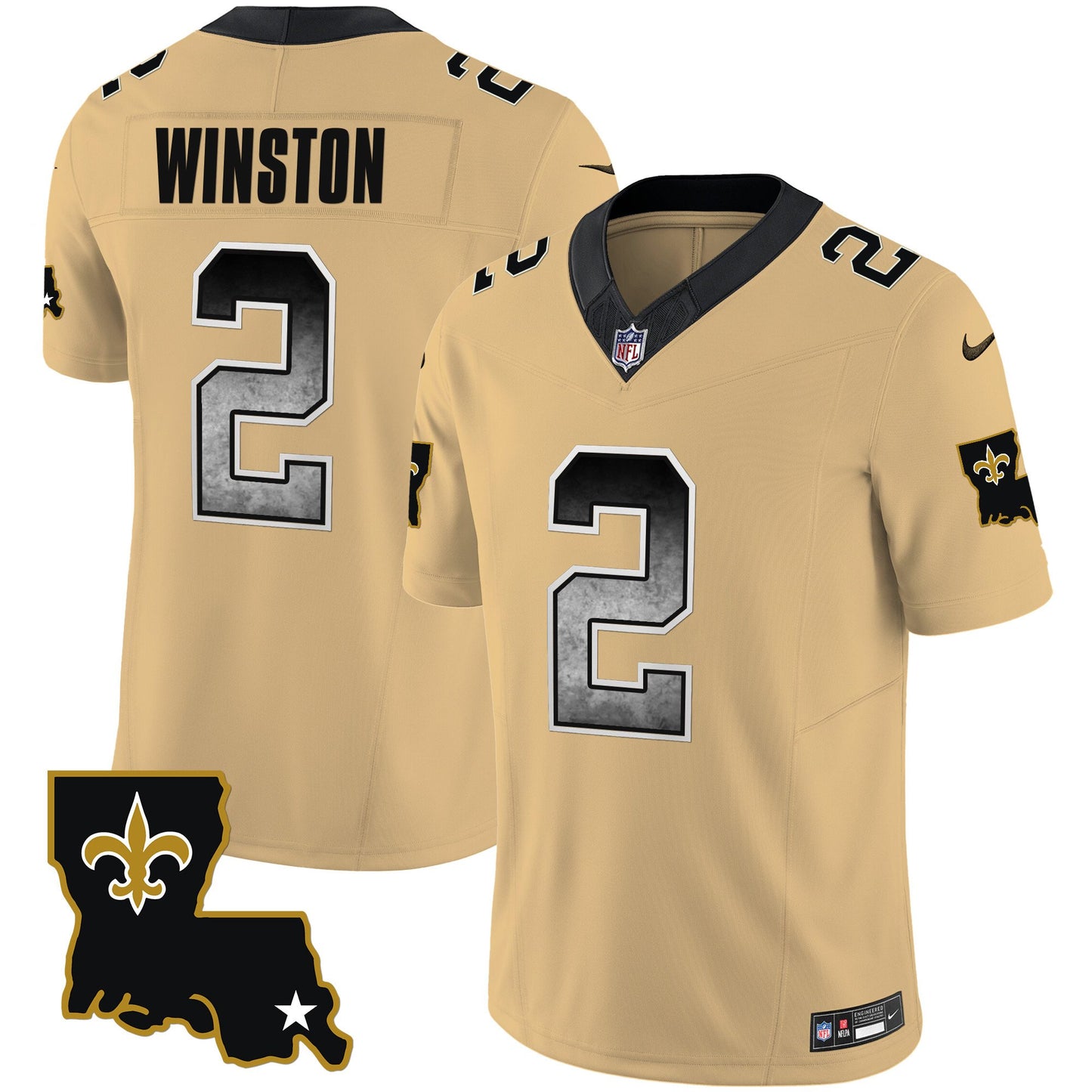 Saints 1987 Legacy Arch Smoke Jersey - All Stitched