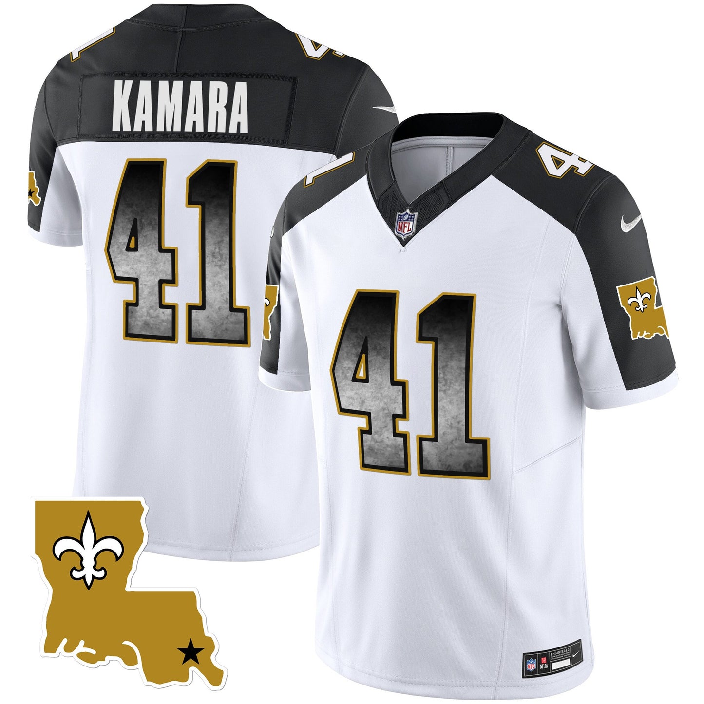 Saints 1987 Legacy Arch Smoke Jersey - All Stitched