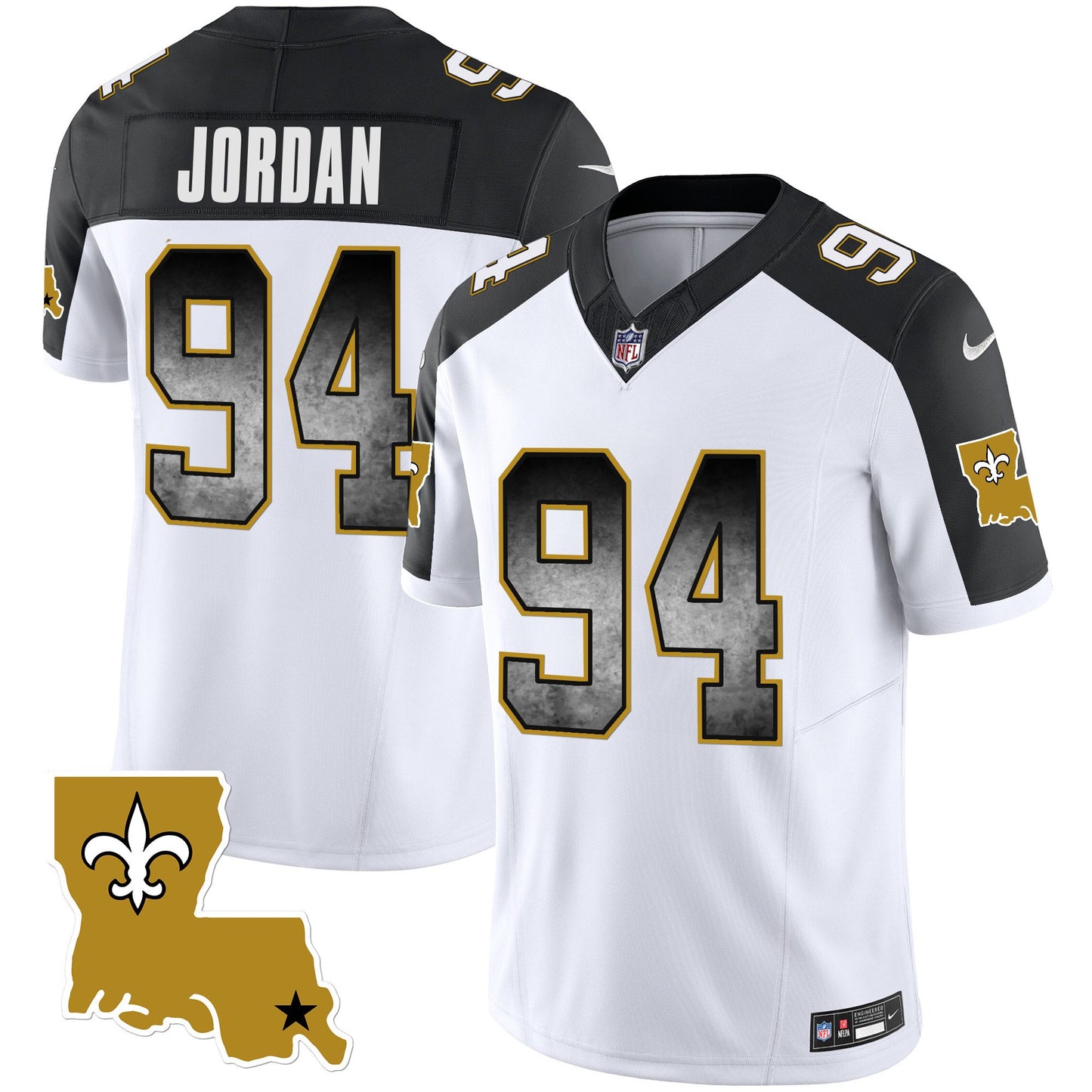 Saints 1987 Legacy Arch Smoke Jersey - All Stitched