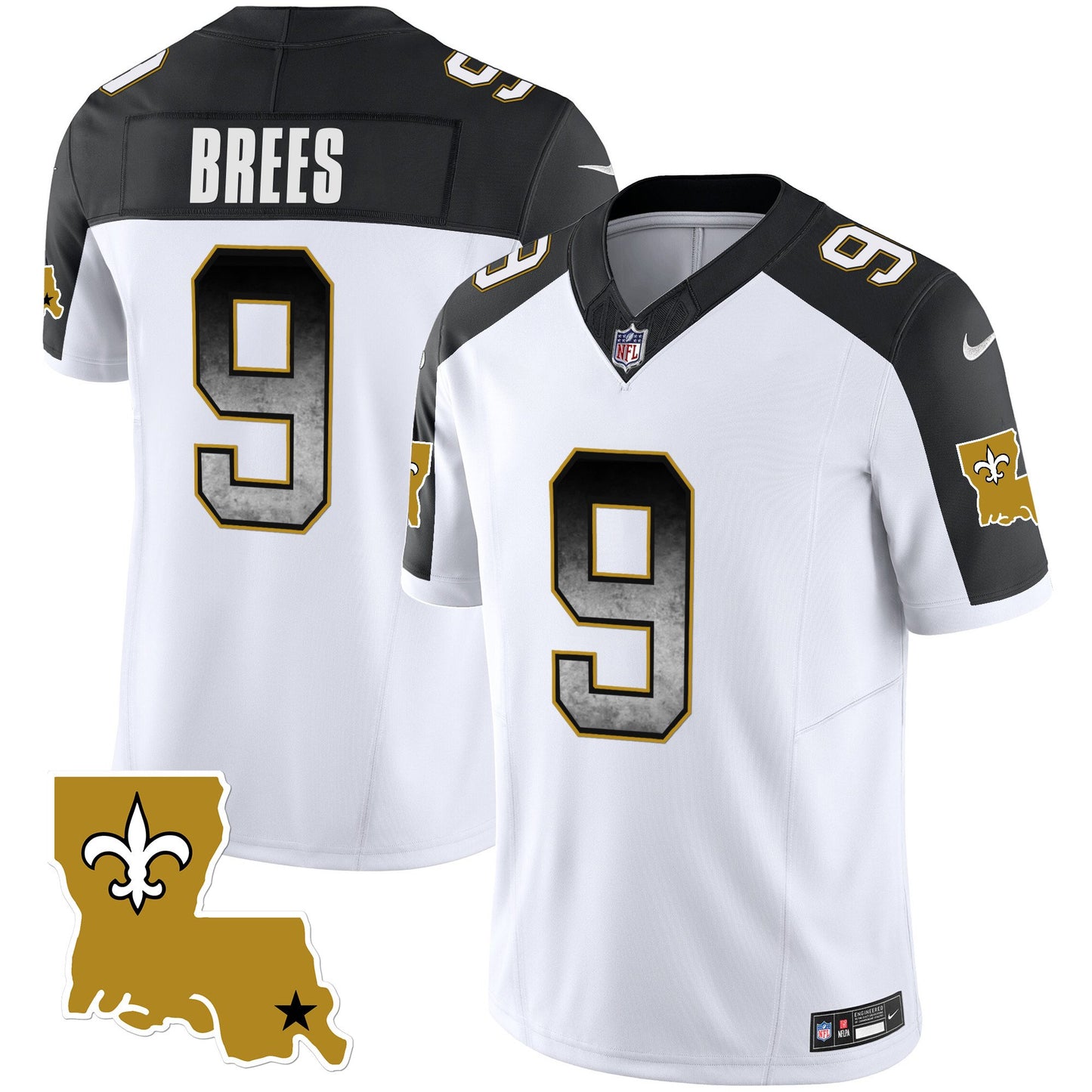 Saints 1987 Legacy Arch Smoke Jersey - All Stitched