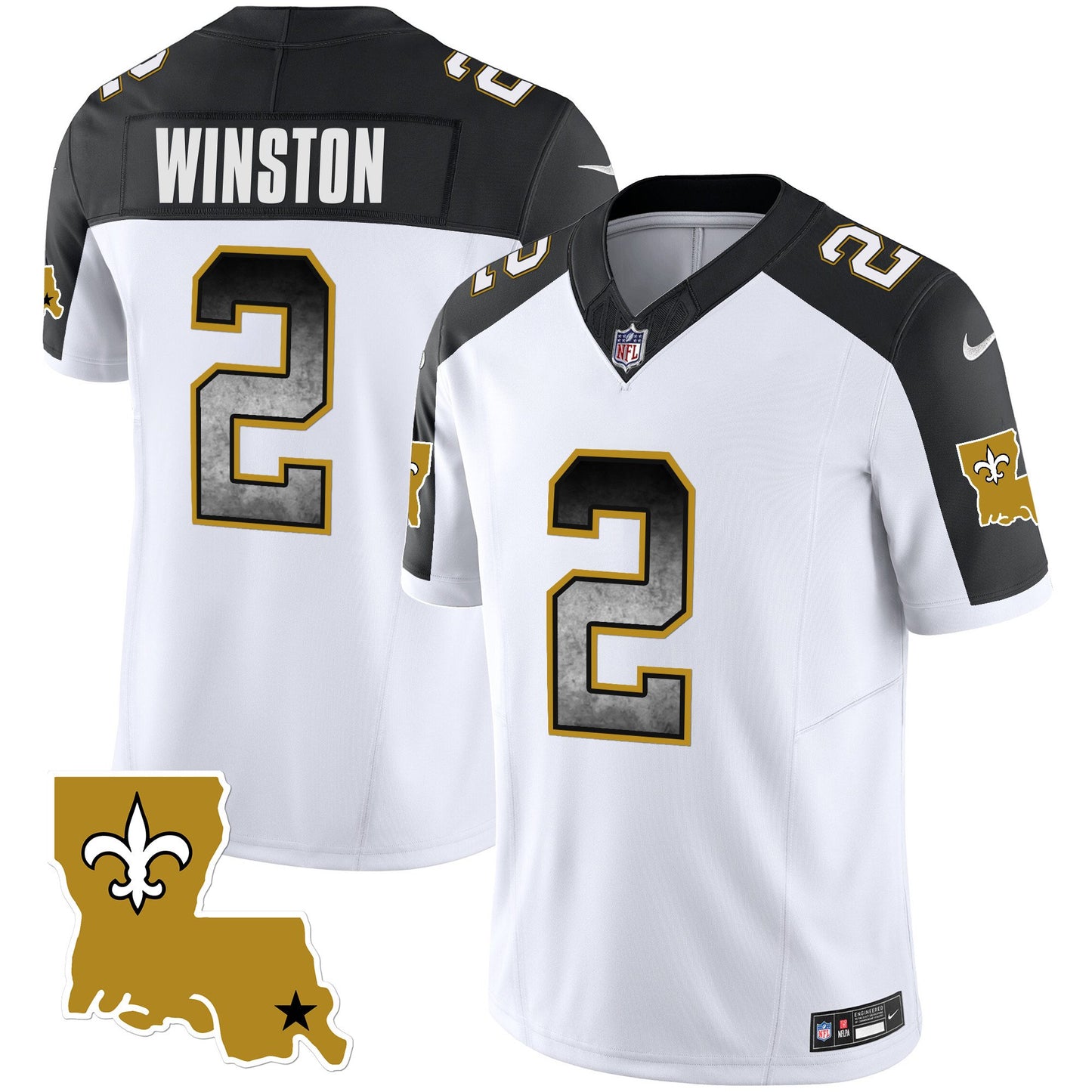 Saints 1987 Legacy Arch Smoke Jersey - All Stitched