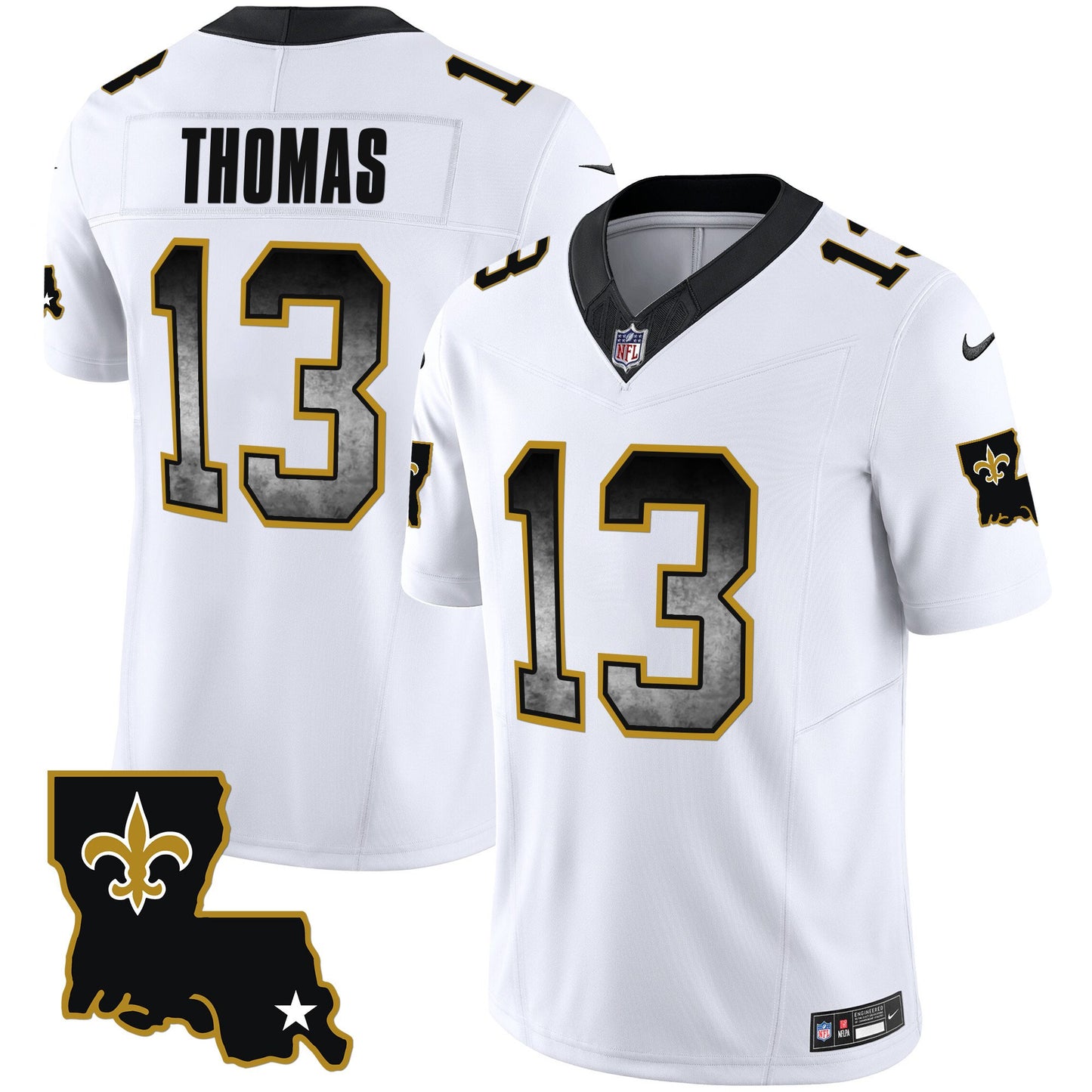 Saints 1987 Legacy Arch Smoke Jersey - All Stitched