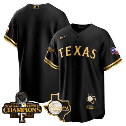 Texas Rangers 2023 World Series Champions Cool Base Jersey V2 - All Stitched