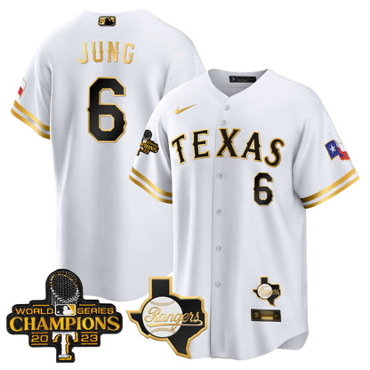 Texas Rangers 2023 World Series Champions Cool Base Jersey V2 - All Stitched