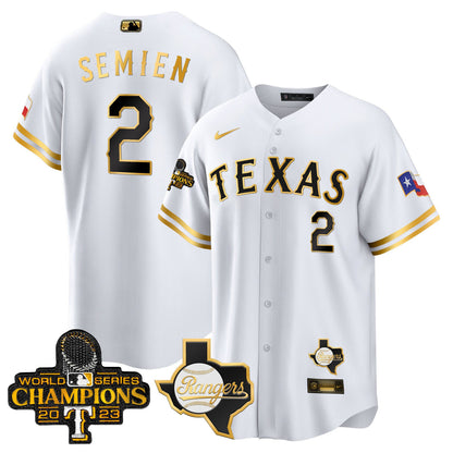 Texas Rangers 2023 World Series Champions Cool Base Jersey V2 - All Stitched