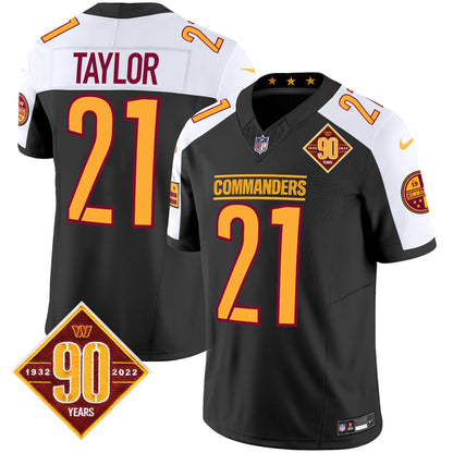 Washington Commanders 90th Anniversary Patch Vapor Jersey - All Stitched